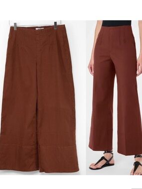 SPANX NEW without tags Spanx Stretch Twill Cropped Wide Leg Pant Brown Med